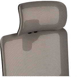 Кресло для руководителя Easy Chair 601 MC серое/чёрное (сетка, пластик)