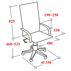 Кресло BN_Zm_EChair-500 MC сетка/ткань, черный хром
