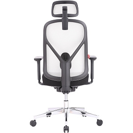 Кресло для руководителя Easy Chair 500 MC серое/чёрное (сетка/ткань, металл)