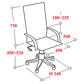 Кресло BN_Zm_EChair-603 MC сетка/ткань, черный
