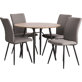 Стул обеденный Комус Мебель Fresno серый (ткань, металл)