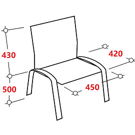 Стул обеденный Комус Мебель Fresno синий (ткань, металл)
