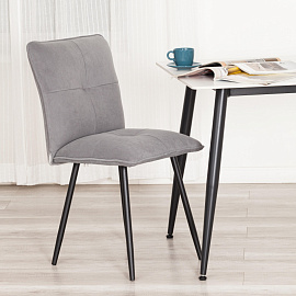Стул обеденный Комус Мебель Flip серый (ткань, металл)