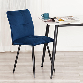 Стул обеденный Комус Мебель Flip синий (ткань, металл)