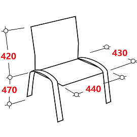 Стул обеденный Комус Мебель Flame бежевый (ткань, металл)