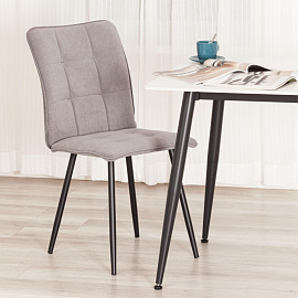 Стул обеденный Комус Мебель Flame серый (ткань, металл)