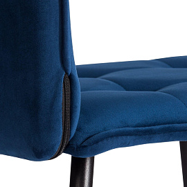 Стул обеденный Комус Мебель Flame синий (ткань, металл)