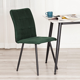 Стул обеденный Комус Мебель Flame изумруд (ткань, металл)