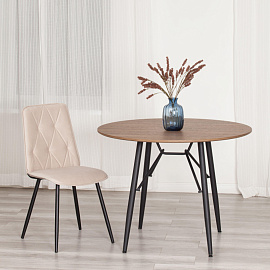 Стул обеденный Комус Мебель Frank бежевый (ткань, металл)