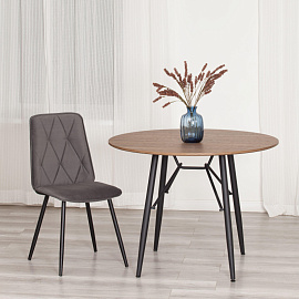 Стул обеденный Комус Мебель Frank серый (ткань, металл)