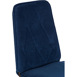 Стул обеденный Комус Мебель Frank синий (ткань, металл)