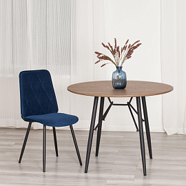 Стул обеденный Комус Мебель Frank синий (ткань, металл)