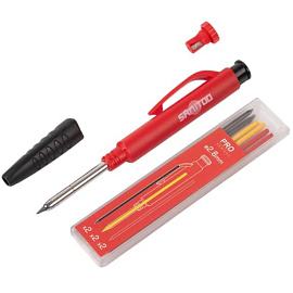 Карандаш механический разметочный Sanitoo Pro HB 145 мм с запасными грифелями