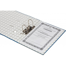 Папка-регистратор Bantex (Attache Selection) Economy Plus 80 мм синяя бумвинил/бумага с защитным уголком