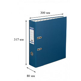 Папка-регистратор Bantex (Attache Selection) Economy Plus 80 мм синяя бумвинил/бумага с защитным уголком