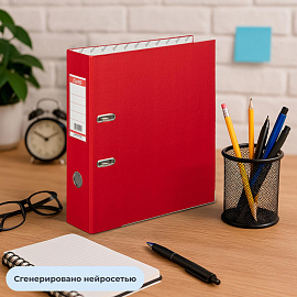 Папка-регистратор Bantex (Attache Selection) Economy Plus 80 мм красная бумвинил/бумага с защитным уголком