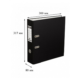 Папка-регистратор Bantex (Attache Selection) Economy Plus 80 мм чёрная бумвинил/бумага с защитным уголком