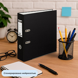 Папка-регистратор Bantex (Attache Selection) Economy Plus 80 мм чёрная бумвинил/бумага с защитным уголком