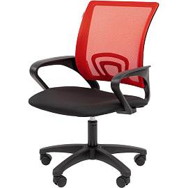 Кресло офисное Easy Chair 304 LT красное/черное (сетка/ткань, пластик)