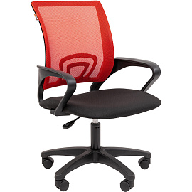 Кресло офисное Комус Мебель Easy Chair 304 LT красное/чёрное (сетка/ткань, пластик)