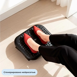 Подставка для ног Комус Мебель F6018,(11974080) 44x8,5x33,пласт.,чер