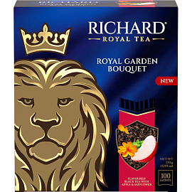 Чай черный Richard Royal Garden Bouquet 100 пакетиков (яблоко, мята)