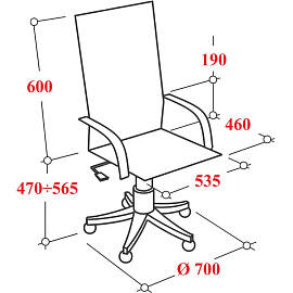 Кресло для руководителя Easy Chair 668LT бежевое (экокожа, пластик)