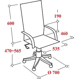 Кресло для руководителя Easy Chair 668LT бежевое (экокожа, пластик)