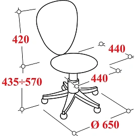 Кресло офисное Easy Chair 303 черное (экокожа, металл)