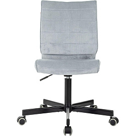 Кресло офисное Easy Chair 303 серо-голубое (велюр, металл)