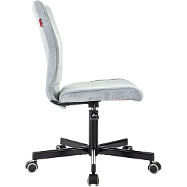 Кресло офисное Easy Chair 303 серо-голубое (велюр, металл)