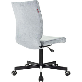 Кресло офисное Easy Chair 303 серо-голубое (велюр, металл)