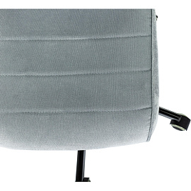Кресло офисное Easy Chair 303 серо-голубое (велюр, металл)