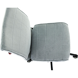 Кресло офисное Easy Chair 303 серо-голубое (велюр, металл)