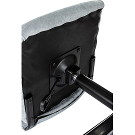 Кресло офисное Easy Chair 303 серо-голубое (велюр, металл)