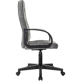 Кресло для руководителя Easy Chair 602LT серое (велюр, пластик)