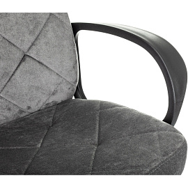 Кресло для руководителя Easy Chair 602LT серое (велюр, пластик)