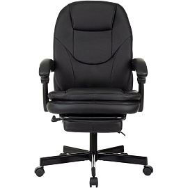 Кресло для руководителя эргономичные Easy Chair 668 чёрное (экокожа, металл)