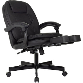 Кресло для руководителя эргономичные Easy Chair 668 чёрное (экокожа, металл)