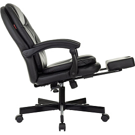 Кресло для руководителя эргономичные Easy Chair 668 чёрное (экокожа, металл)