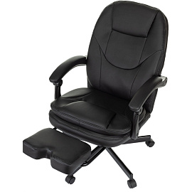 Кресло для руководителя эргономичные Easy Chair 668 чёрное (экокожа, металл)