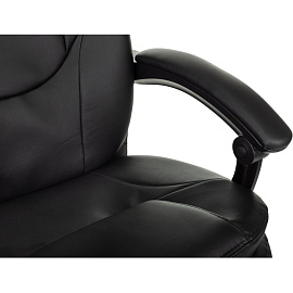 Кресло для руководителя эргономичные Easy Chair 668 чёрное (экокожа, металл)