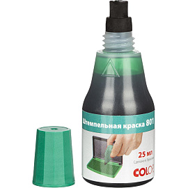 Краска штемпельная Colop 801 зеленая на водно-глицериновой основе 25 мл