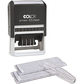 Датер автоматический Colop Printer 55-Dater-Set, 6 строк, самонаборный, пластиковый