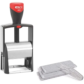 Штамп самонаборный Colop S2600-Set металлический 9 строк 37х58 мм