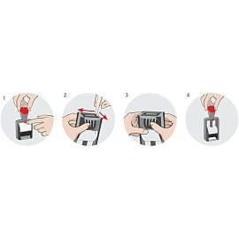 Штамп самонаборный Colop S2600-Set металлический 9 строк 37х58 мм