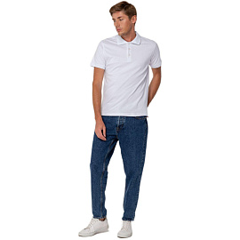Футболка поло мужская Virma Stretch белая короткий рукав (размер XXL)