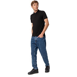 Футболка поло мужская Virma Stretch чёрная короткий рукав (размер S)