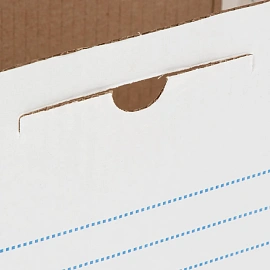 Короб архивный из гофрокартона Attache Selection 251x202x355 мм с вырубкой синий до 2000 листов