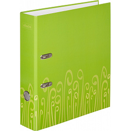 Папка-регистратор Attache Fantasy 75 мм салатовая/зелёная ламинированный картон/бумага